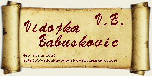 Vidojka Babušković vizit kartica